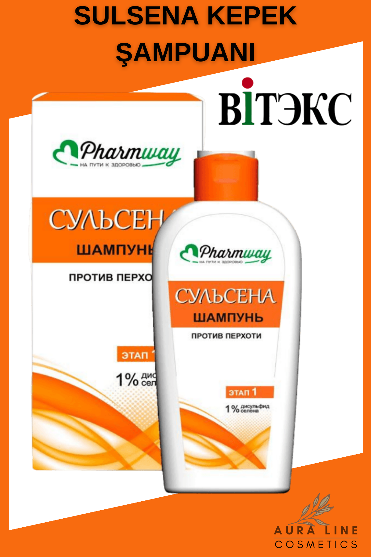 Pharmway SULSENA Antidandruff Kepek Önleyici Şampuan (Selenyum Disülfit %1) | Auraline Cosmetics