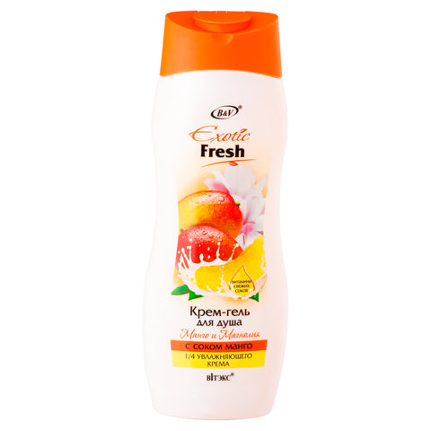 Exotic Fresh - Mango ve Manolya Çiçeği Aromalı Duş Jeli (500 ml) - Auraline Cosmetics