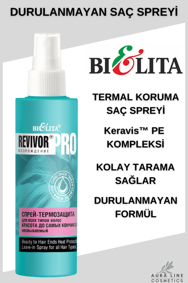 Revivor Pro Tüm Saç Tipleri İçin Kalıcı Termal Koruma Spreyi (150 ml) | Auraline Cosmetics